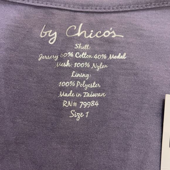 NWT Chico’s 1 Medium Shimmer Layer Tank | Lavender Sequin Top, Holiday Party - Picture 3 of 4